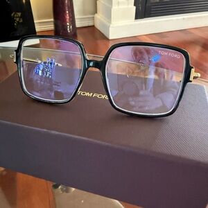 Tom Ford Black and Gold Women's Glasses